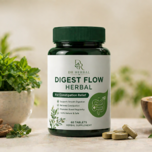 Digest Flow Herbal tablets bottle for constipation relief with natural herbs
